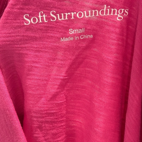 Soft Surroundings Fuchsia Button Down Shirt - Picture 8 of 10